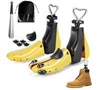 CuteHome Schuhspanner Damen und Herren,Stiefeldehner,Schuhdehner Schuhweiter für Einstellbare Länge und Breite,L For Eu 43-47 (Gelb, 2pcs)