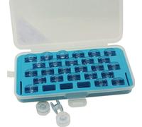 Cutex transparente Spulen f r Singer-N hmaschinen der Klasse 15J, 28 St ck, mit Aufbewahrungskoffer