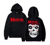 CUTTE Misfits Die My Darling Kollektion | Y2K Punk Rock Kapuzenpullover | Gothic Harajuku Style Oversized (schwarz,XL)