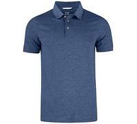 Cutter & Buck Advantage Poloshirt für Herren | Größe XL | Cobalt Melange | Drytec Cotton + 35 UV-Schutz | Herren Poloshirt Kurzarm | Polohemd Herren | Basic Polo Shirt