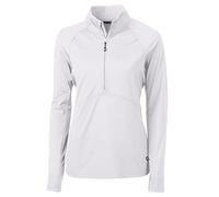 Cutter & Buck Damen Long Sleeve Adapt Eco Knit Half Zip Pullover Hemd, Weiss/opulenter Garten, L
