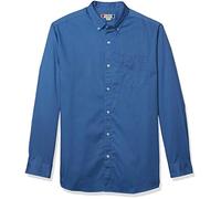 Cutter & Buck Herren Langärmeliges Avesta Fleckenabweisendes Twill-Shirt Button-Down Hemd, ozeanblau, Groß