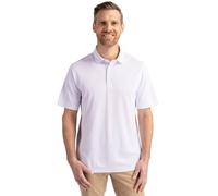 Cutter & Buck Herren Poloshirt, kurzärmelig, Virtue Eco Piqué, aus recyceltem Material, Weiss/opulenter Garten, 3X-Groß