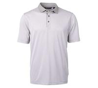 Cutter & Buck Herren Virtue Eco Pique Micro Stripe Recycled Mens Polo Polohemd, Poliert/Weiß, Mittel