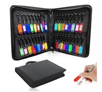 CVASNF Tragbarer Schlüsseletui für 36 Schlüssel, Schlüsselschrank mit Reißverschluss Schlüsselorganizer Schlüsselmappe Schlüsseltasche Groß Schlüsselaufbewahrung für Auto Büro Zuhause