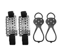CVDYWDJIE 2 Paar EIS-Anti-Rutsch-Spikes, Winter-Steigeisen-Schuhüberzüge, Wanderstiefel-Spike-Abdeckungen, Unisex, Verstellbare Spikes, Schuh-Anti-Rutsch-Zubehör