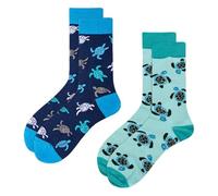 CVDYWDJIE 2 Paar Schildkrötensocken, Kreative Muster-Mittelwadensocken, Unisex, Atmungsaktive Und Bequeme Socken, Lustige Socken, Lustige Geschenke