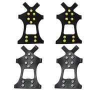 CVDYWDJIE 2 Paar Schwarze rutschfeste Spikes, Langlebige Spikes, Schuhzubehör, Winter-Outdoor-Produkte, Geeignet Für Schnee, Bergsteigen, Klettern