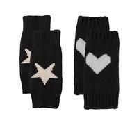 CVDYWDJIE 2 Paar Strickhandschuhe, Lange Fingerlose Handschuhe, Warme Handschuhe, Süße Handschuhe, Damenhandschuhe, Einfache Strickhandschuhe