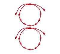 CVDYWDJIE 2 Stück Rotes Seil, Einfaches Rotes Seil, Handgewebtes Armband, Paararmband, Freundschaftsarmband