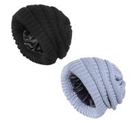 CVDYWDJIE 2 Stück Strickmützen, Einfache Und Modische Beanies, Verdickte Wintermützen, Unisex, Personalisierte Winddichte Outdoor-Mützen, Warme Accessoires