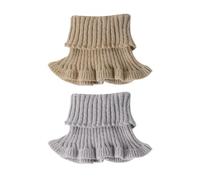 CVDYWDJIE 2 Stück Warme Kragen, Damen-Fake-Kragen, Warme Fake-Rollkragenpullover, Nackenschutz-Fake-Kragen, Herbst- Und Winterkragen, Bekleidungszubehör