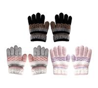 CVDYWDJIE 3 Paar Kinderhandschuhe, Warme Strickhandschuhe, Süße Gestreifte Handschuhe, Herbst- Und Winterhandschuhe, Kälteschutzprodukte Für Kinder