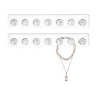 CVNRCLP Kettenaufhänger, Schmuckaufbewahrung, Kettenhalter, Ketten Aufbewahrung Hängend, Schmuckhalter Wand, Schmuck Organizer für Halsketten, Armbänder (Transparentes Acryl, 2PCS)