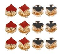 CVUTOVO 12 Stück Pin Anstecker Spielkarten Pins aus Zinklegierung Leichte und Bequeme Anstecknadeln mit Poker Motiv für Hüte Rucksäcke und Gesellige Spieleabende