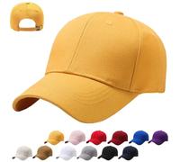 CWENDANER Unisex Baseballkappe, 100% Baumwolle, Baseballkappe Sonnenschutz Cap, Einheitsgröße, Sonnenmütze, Verstellbar Schildmütze Für Sport Reisen Drauße, Einfarbig