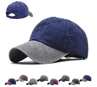 CWENDANER Unisex Vintage Basecap, Vintage Basecap Kappe, Waschbare Baseballkappe aus Baumwolle, Patchwork, Trucker Hut, Verstellbar Schildmütze Für Sport Reisen Drauße, Einheitsgröße (54, 60)