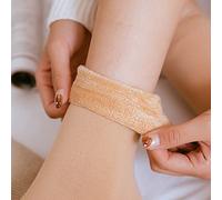 CWENROU Damensocken - 10 Paar Damen Thermosocken, Damen Dicke Baumwollsamtstrümpfe, Fashion Red Stretch Warme Strümpfe, Winter Freizeit Heimtextilien Bettsocken, Hautfarbe,10 Paar