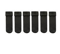 CWENROU Damensocken - Damen Winter Dicke Socken, Mode 6 Paar Damen Thermosocken, Winter Dicker Samt Reine Farbe Elastisch Weich Warm Freizeit Home Bodensocken, Schwarz,6 Paar