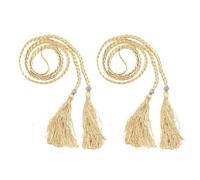 CWPFVQA 2 Stück Quastengürtel, Geflochtener Gürtel, Dekorativer Gürtel, Eleganter Damengürtel, Kleidergürtel, Bekleidungszubehör