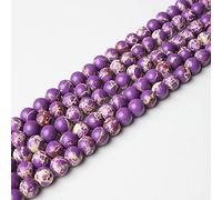 CWZZWS Duschvorhang-Charm-Schmuck, natürlicher Schmuck, Mehrfarbig, der Kaiserstein, lose Stein-Schmuckperlen, 4/6/8/10 mm, DIY-Armband-Halskette (Farbe: A, Größe