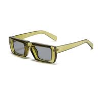 CWZZWS Kleine Sonnenbrille Damen Modetrend Steampunk Shades Herren Vintage Luxus Rechteck Punk Sonnenbrille