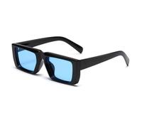 CWZZWS Kleine Sonnenbrille Damen Modetrend Steampunk Shades Herren Vintage Luxus Rechteck Punk Sonnenbrille