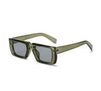 CWZZWS Kleine Sonnenbrille Damen Modetrend Steampunk Shades Herren Vintage Luxus Rechteck Punk Sonnenbrille