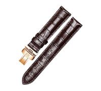 CWZZWS Lederband kompatibel mit Tissot le locle t41 T006 PRC200 Uhrengurtband Gürtband Armband 1853 Uhrenbandmänner 19mm 20 mm 21 mm 22 mm (Browngold Verschluss, 19mm)