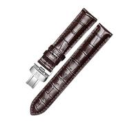 CWZZWS Lederband kompatibel mit Tissot le locle t41 T006 PRC200 Uhrengurtband Gürtband Armband 1853 Uhrenbandmänner 19mm 20 mm 21 mm 22 mm (Browngold Verschluss, 19mm)