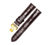 CWZZWS Lederband kompatibel mit Tissot le locle t41 T006 PRC200 Uhrengurtband Gürtband Armband 1853 Uhrenbandmänner 19mm 20 mm 21 mm 22 mm (Browngold Verschluss, 19mm)