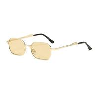 CWZZWS Neue 2025 Kleine Rahmen Vintage Sonnenbrille Frau Rechteck Spiegel Retro Sonnenbrille Weibliche Metall Punk
