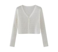 CXUNFH amen Jacke,Kurzer Cardigan für Damen Leicht Ausgehöhlt Gehäkelt Transparent Shrug Schal Elegante Strick Bolero Jacke Sommer Bademode Überzug für Kleider