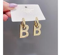 CXWK Gold Silber Farbe Buchstabe B Anhänger Ohrringe für Frauen Vintage Abnehmbarer Minimalistischer Schmuck
