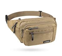 CXWMZY Gürteltasche für Herren und Damen, mit großer Kapazität, wasserdicht, verstellbar, geeignet für Outdoor, Workout, Reisen, Freizeit, Laufen, Wandern, Radfahren, Hund Wandern, Angeln, braun