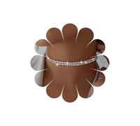 Cybche Boho Breite Strass-Halskette Funkelnd Cz Kristall Tennis Kette Halskette Silber Geschichtet Kubischer Zirkoniumdioxid Choker Voll Cz Hochzeit Kette Schmuck Für Frauen