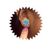 Cybche Boho Kleine Teal Türkis Blume Ohrstecker Niedlich Winzigen Cz Blau Gänseblümchen Ohrringe Zierlich Strass Floral Ethnischen Westlichen Natürlichen Minimalistischen Schmuck Für Frauen