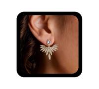 Cybche Boho Kristall Flügel Ohrringe Gold Cz Tropfen Ohrstecker Kristall Ohr Jacke Ohrringe Cz Jacke Ohrring Strass Engel Flügel Ohrring Schmuck Für Frauen