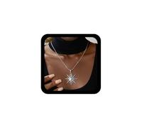 Cybche Punk Himmlische Sonne Anhänger Halskette Minimalistische Sonne Halskette Große Sunburst Halsketten Silber Sonnenschein Choker Halsketten Sonnenschein Erklärung Schlange Kette Schmuck Für Frauen