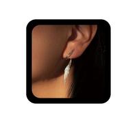 Cybche Vintage Engelsflügel Ohrringe Silber Feder Ohrringe Minimal Flügel Baumeln Ohrring Metall Feder Bolzen Ohrring Engel Bolzenschmuck Für Frauen