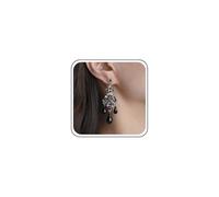 Cybche Vintage Schwarzer Kristall Kronleuchter Ohrringe Lange Quaste Träne Baumeln Ohrringe Hochzeit Strass Tropfen Ohrring Kristall Ohrstecker Schmuck Für Frauen