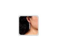 Cybche Vintage Strass Ohrringe Lange Kristall Kette Tropfen Ohrringe Hohlkreis Kristall Ohrstecker Gold Reifen Cz Tennis Kette Baumeln Ohrringe Schmuck Für Frauen