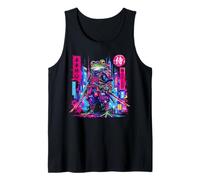Cyberpunk Frosch Samurai Japanischer Anime Katana Krieger Japan Tank Top