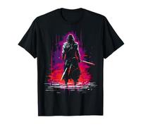 Cyberpunk Samurai Vektor - Unisex T-Shirt, Schwarz, S