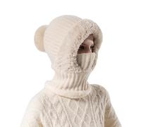 Cycling Hooded Masque - Cold Weather Drawstring, Beanie Hat With Scarf | Hood Masque Neck Cover For Winter For Warm Cold Weather Adventure Commuting Hiking Skiing Christmas Birthday Valentines Day