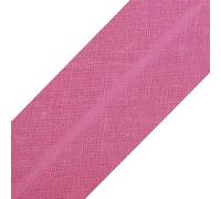 cyclingcolors 1x Schrägband aus 100% Baumwolle Breite 20 mm Länge 25 m Hochwertiges Einfassband Baumwollband Schrägband Ideal zum DIY, Dunkelrosa