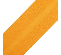 cyclingcolors 1x Schrägband aus 100% Baumwolle Breite 20 mm Länge 25 m Hochwertiges Einfassband Baumwollband Schrägband Ideal zum DIY, Kürbisorange