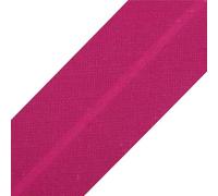 cyclingcolors 1x Schrägband aus 100% Baumwolle Breite 20 mm Länge 25 m Hochwertiges Einfassband Baumwollband Schrägband Ideal zum DIY, Dunkelfuchsia