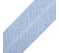 cyclingcolors 1x Schrägband aus 100% Baumwolle Breite 20 mm Länge 25 m Hochwertiges Einfassband Baumwollband Schrägband Ideal zum DIY, Hellblau