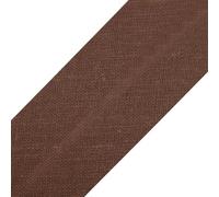 cyclingcolors 1x Schrägband aus 100% Baumwolle Breite 30 mm Länge 25 m Hochwertiges Einfassband Baumwollband Schrägband Ideal zum DIY, Schokolade
